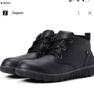 NEW $150 BOGS x Zappos Classic Casual Black Leather Chukka Boots Men size 11